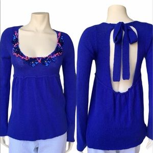 Free People Sunday Soft Open Back Sequined Dressy Blouse Women’s Sequins Top